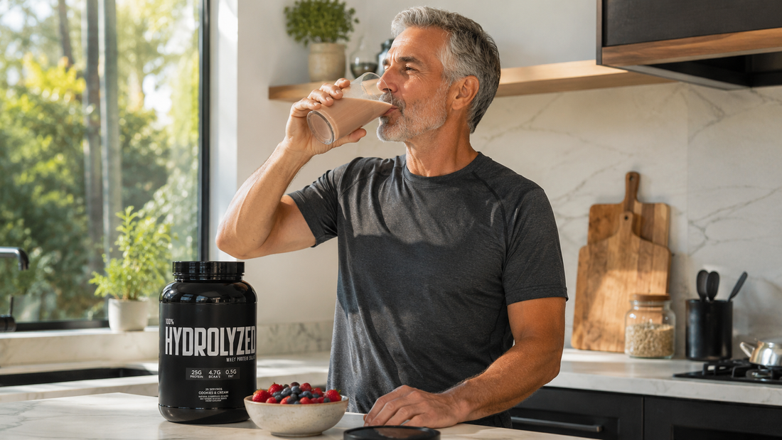 Suplementos para longevidad: proteína hidrolizada, creatina, omega 3 de krill y colágeno
