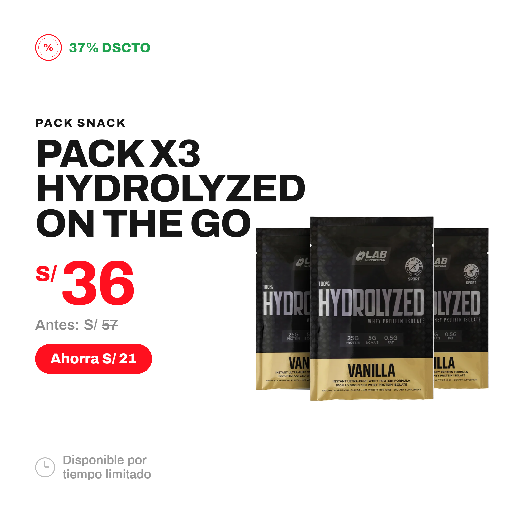 PACK X 3 ON THE GO HYDROLYZED