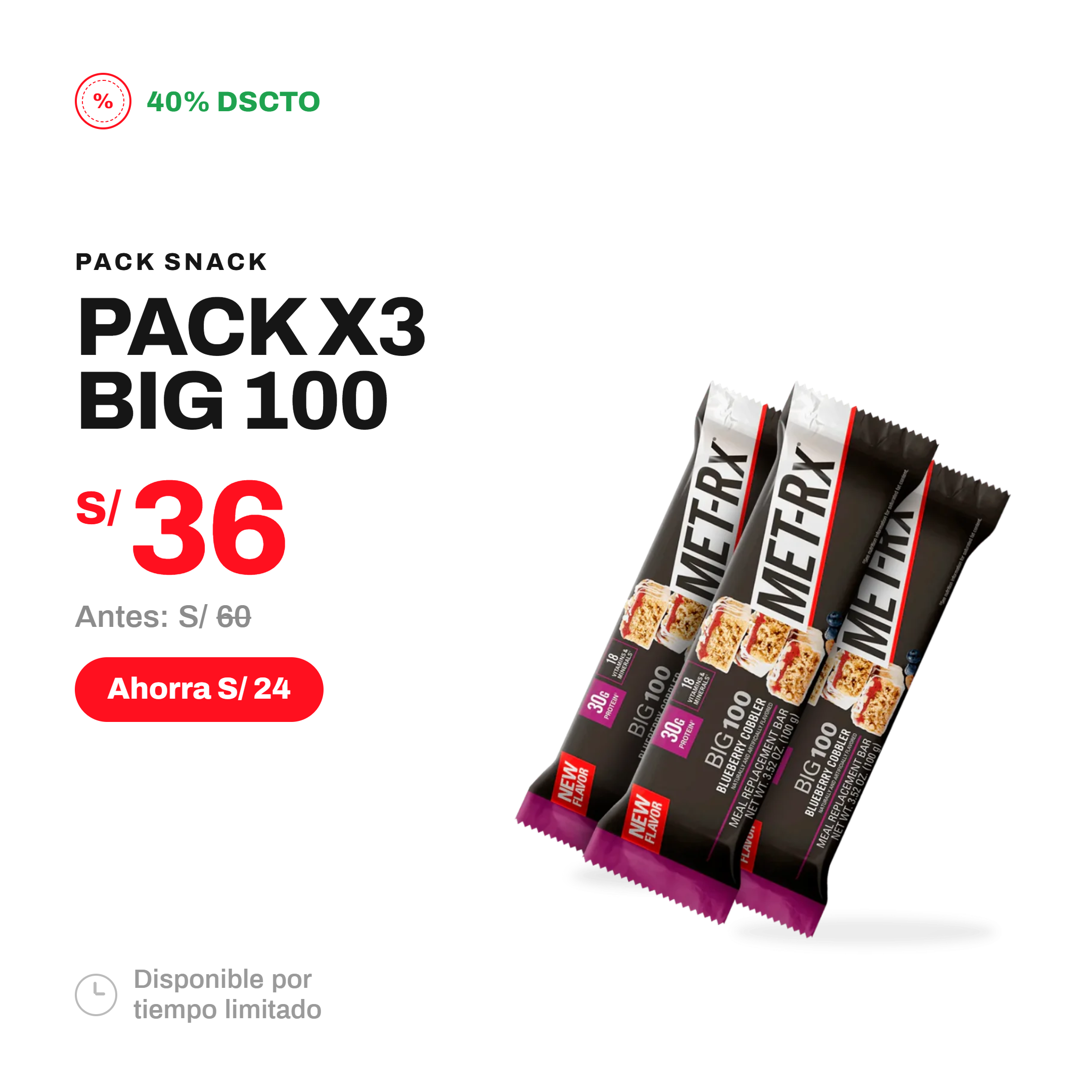 PACK X3 BIG 100 MET-Rx