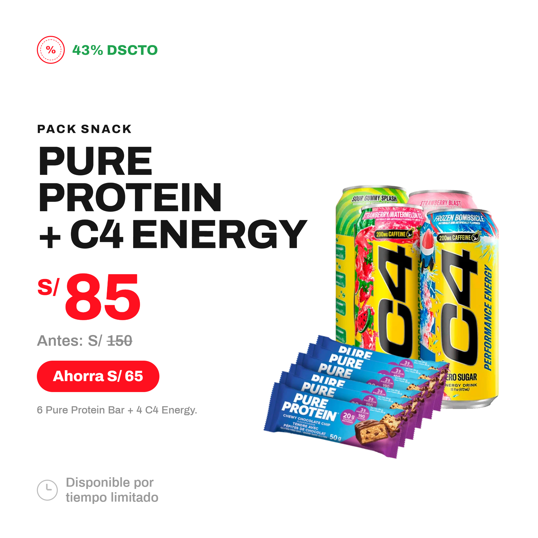 PACK X6 PURE PROTEIN + X4 C4 ENERGY