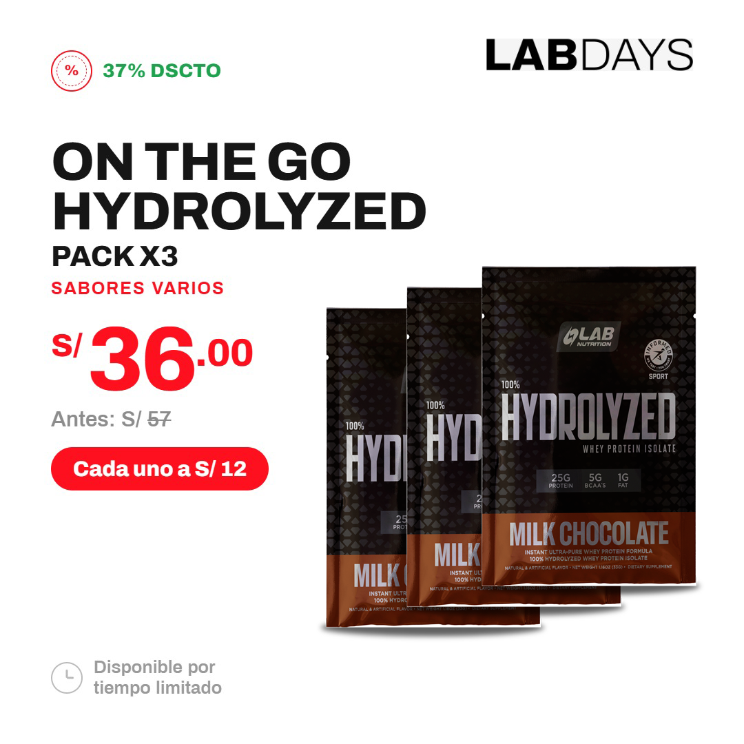 PACK X 3 ON THE GO HYDROLYZED