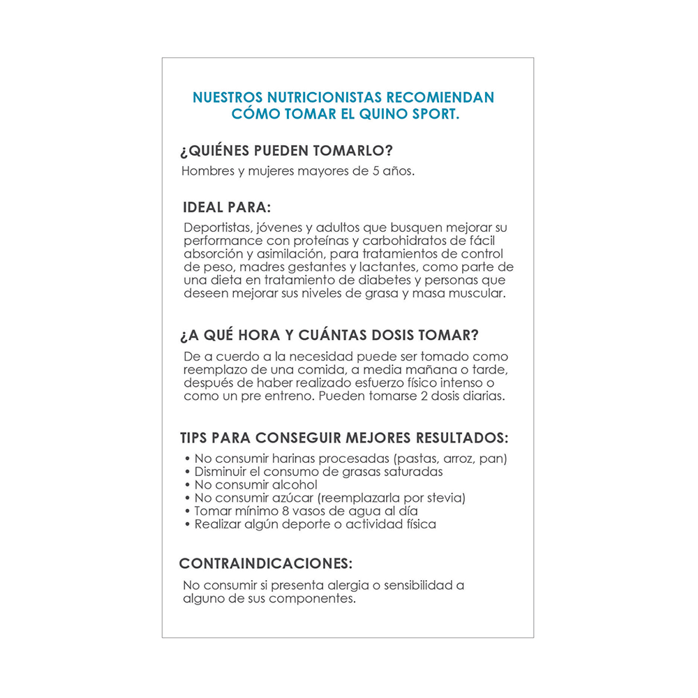 QUINOSPORT VAINILLA 45GR