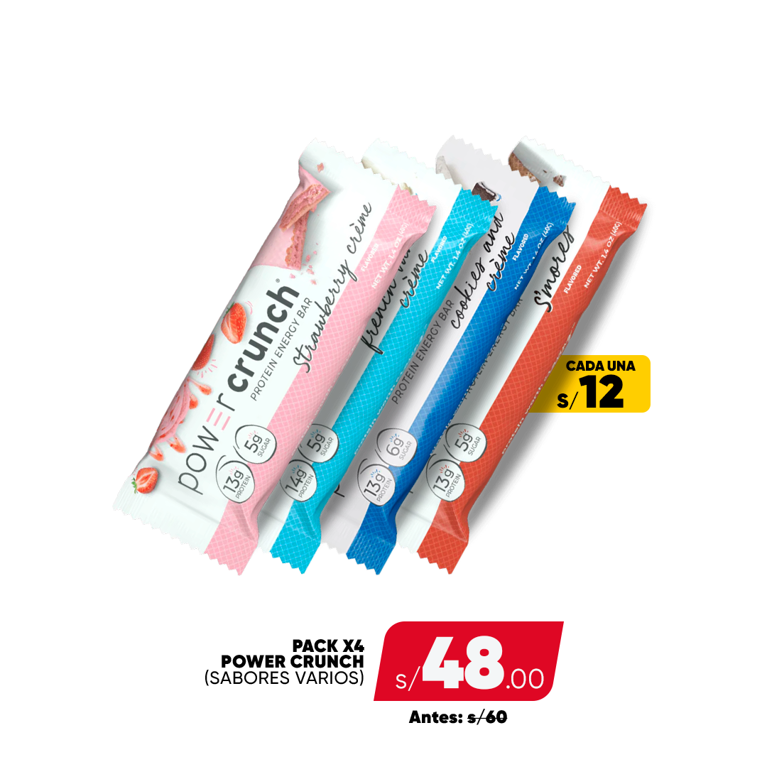 CHECK OUT. FOUR PACK POWER CRUNCH