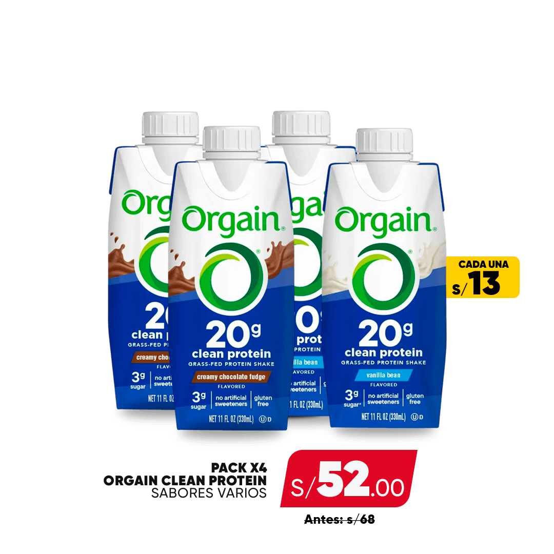 CHECK OUT. PACK X4 ORGAIN RTD