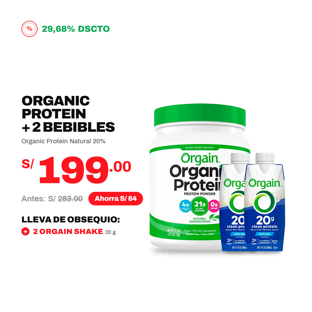 PACK ORGAIN PROTEIN NATURAL + 2 ORGAIN SHAKE