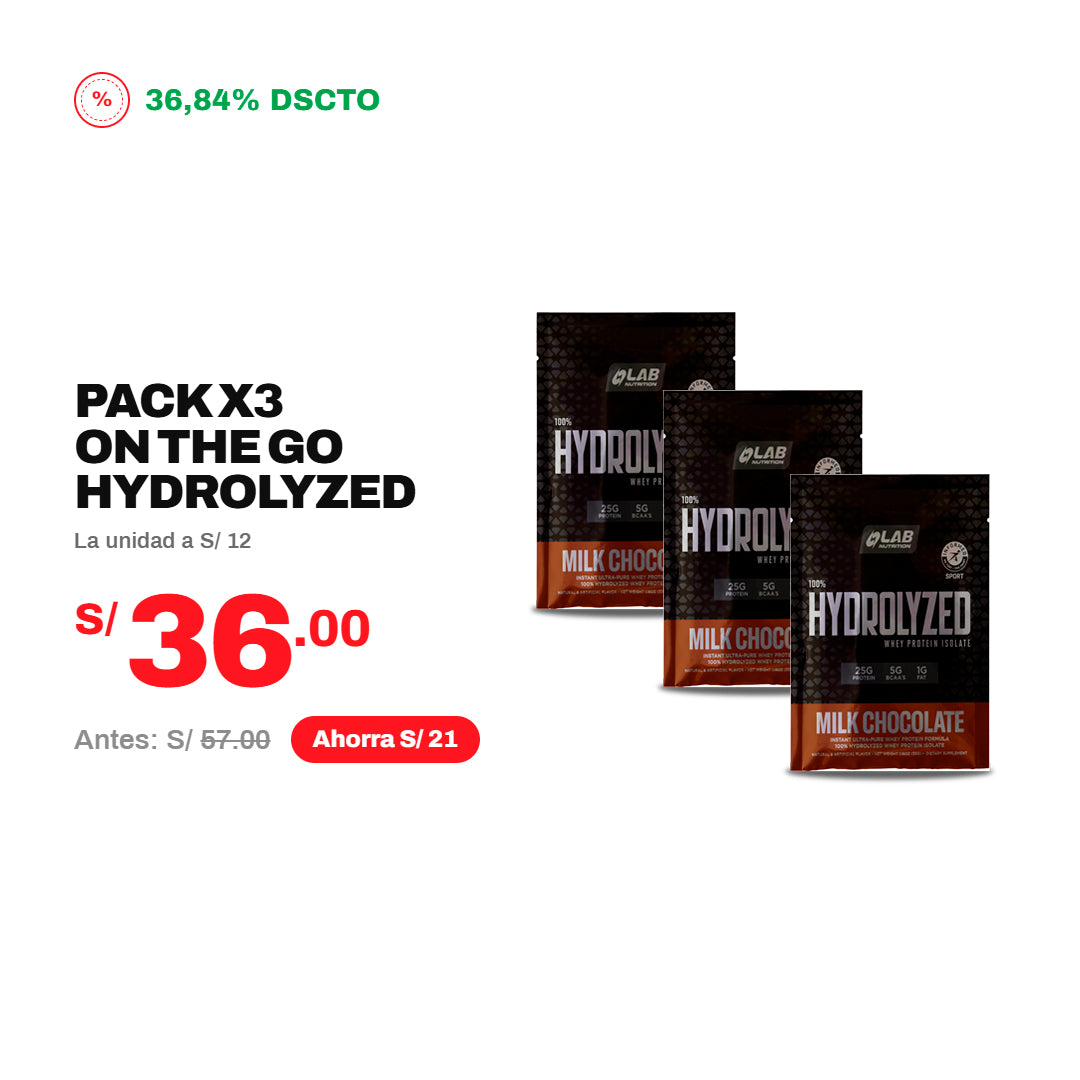 PACK X3 ON THE GO HYDROLYZED