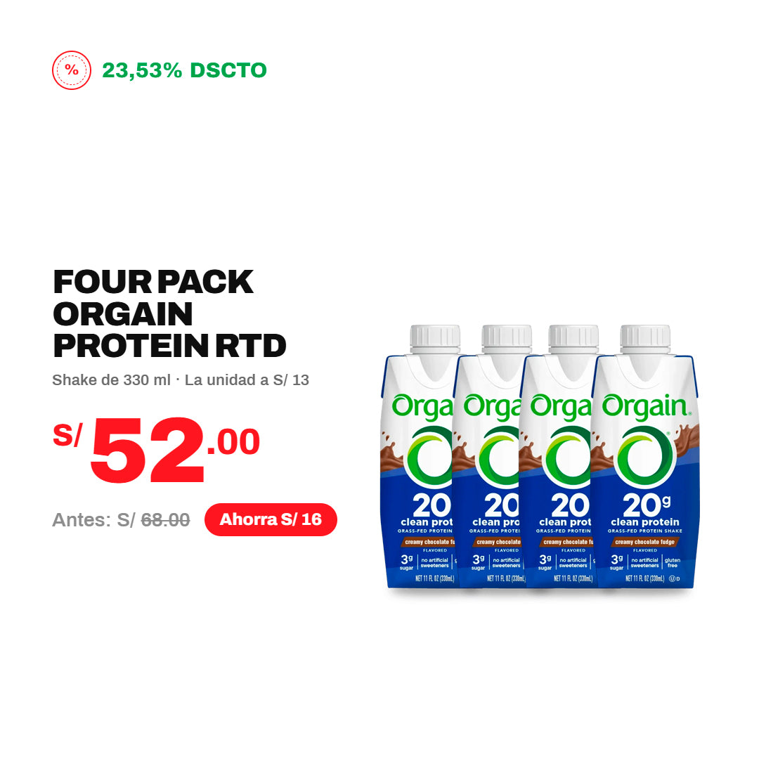 CHECK OUT. PACK X4 ORGAIN RTD