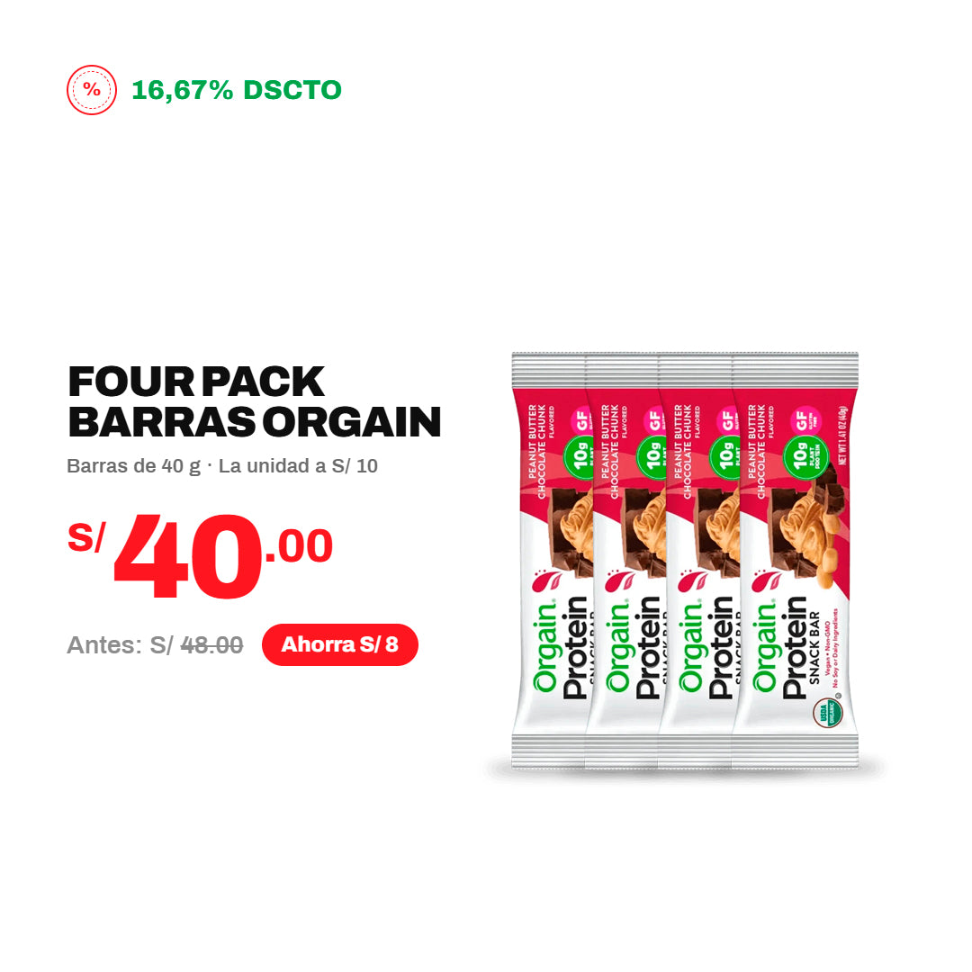 CHECK OUT. PACK X4 ORGAIN BAR