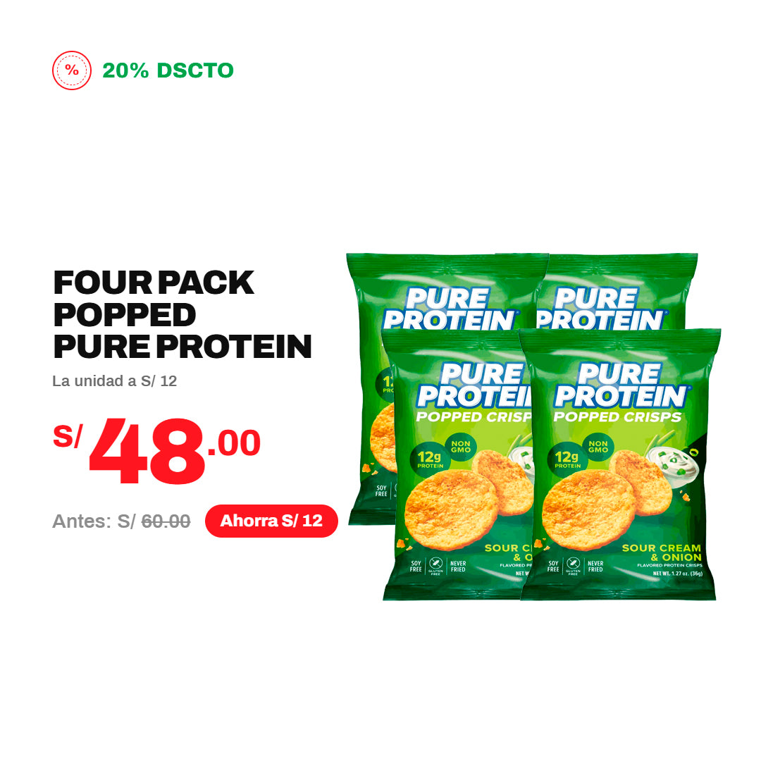 PACK X4 POPPED PURE PROTEIN