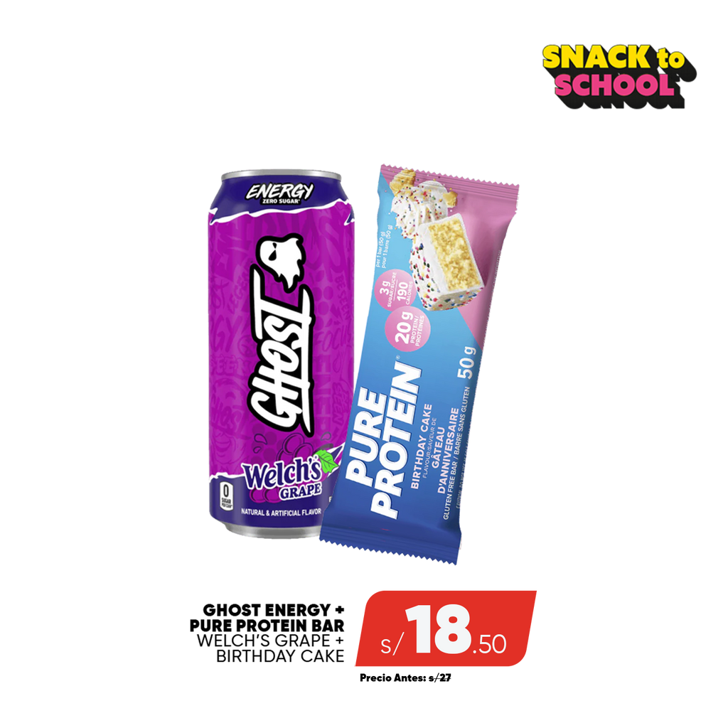 PACK GHOST ENERGY + PURE PROTEIN BAR