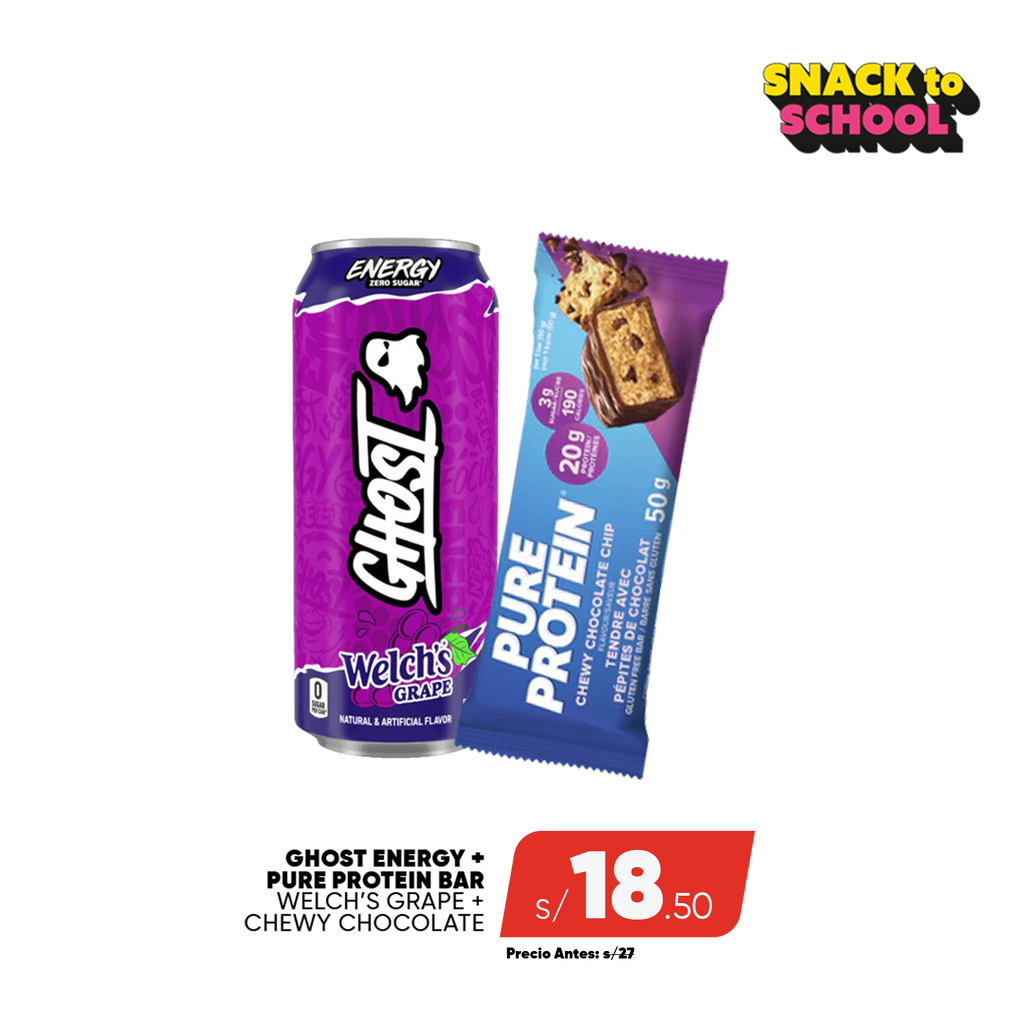 PACK GHOST ENERGY + PURE PROTEIN BAR