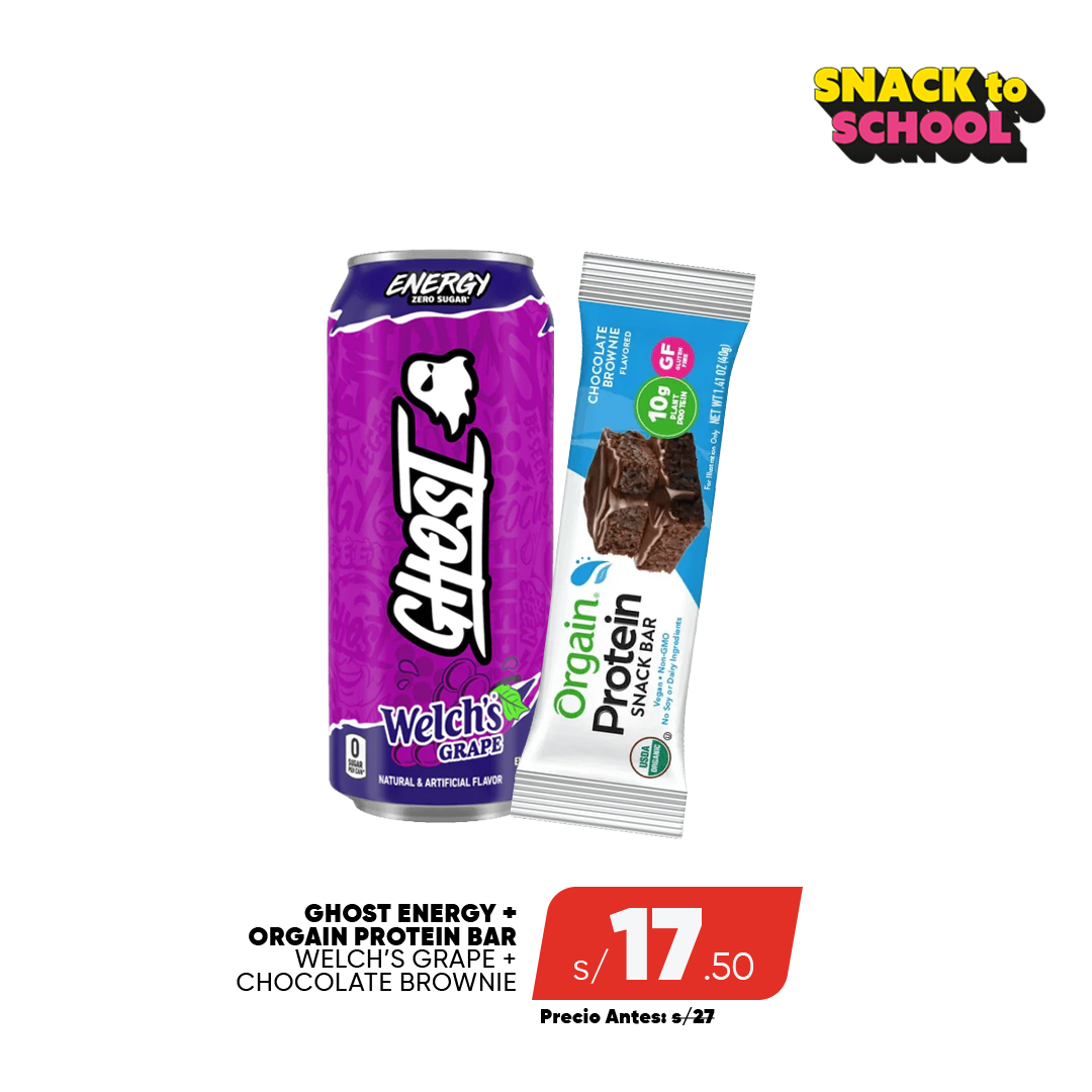 PACK GHOST ENERGY + ORGAIN PROTEIN BAR