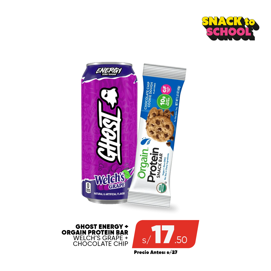 PACK GHOST ENERGY + ORGAIN PROTEIN BAR