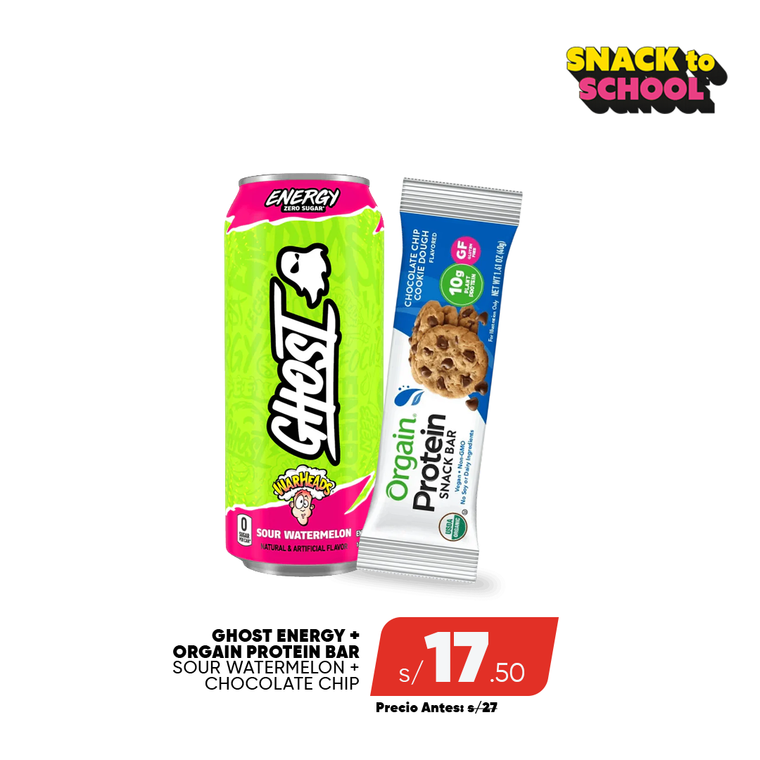 PACK GHOST ENERGY + ORGAIN PROTEIN BAR