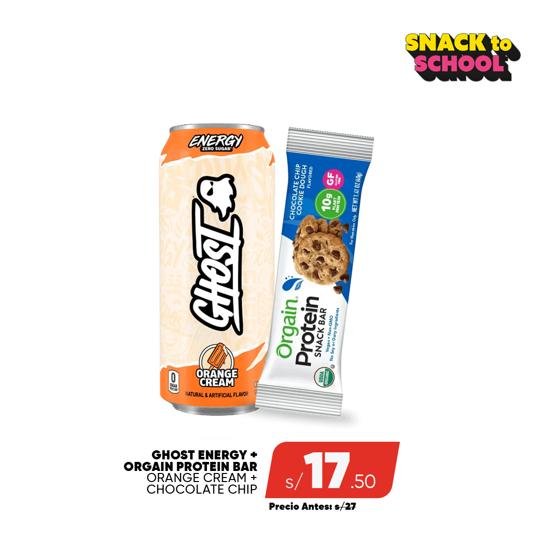 PACK GHOST ENERGY + ORGAIN PROTEIN BAR
