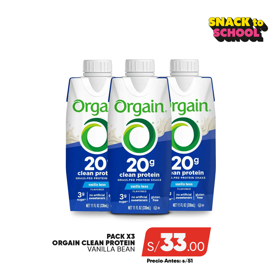 PACK X3 ORGAIN CLEAN PROTEIN