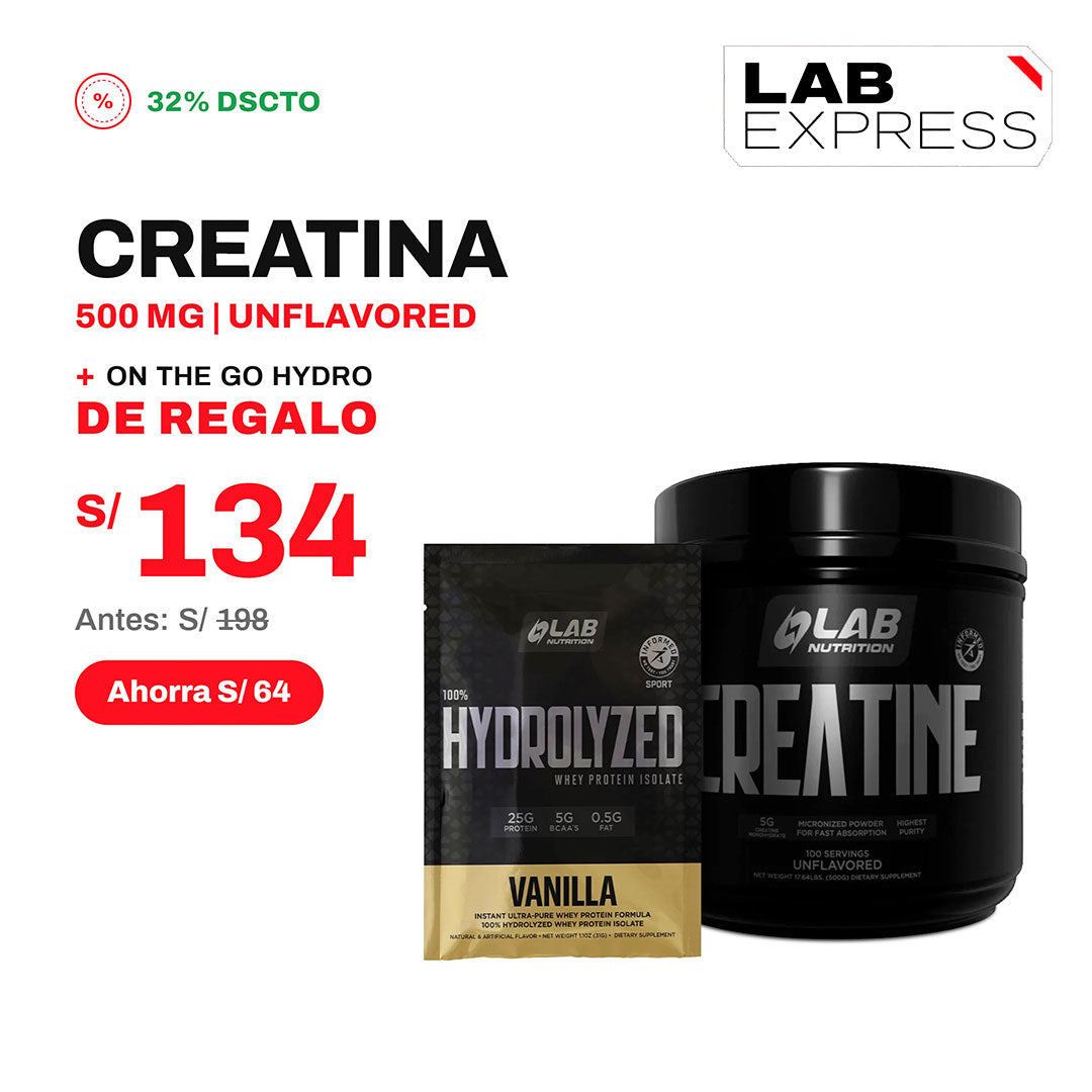 PACK CREATINA 500MG + ON THE GO HYDRO REGALO