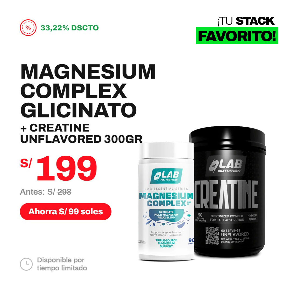 PACK MAGNESIUM COMPLEX + CREATINA 300GR