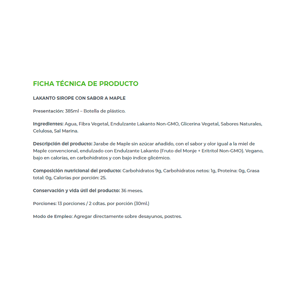 LAKANTO MAPLE SYRUP