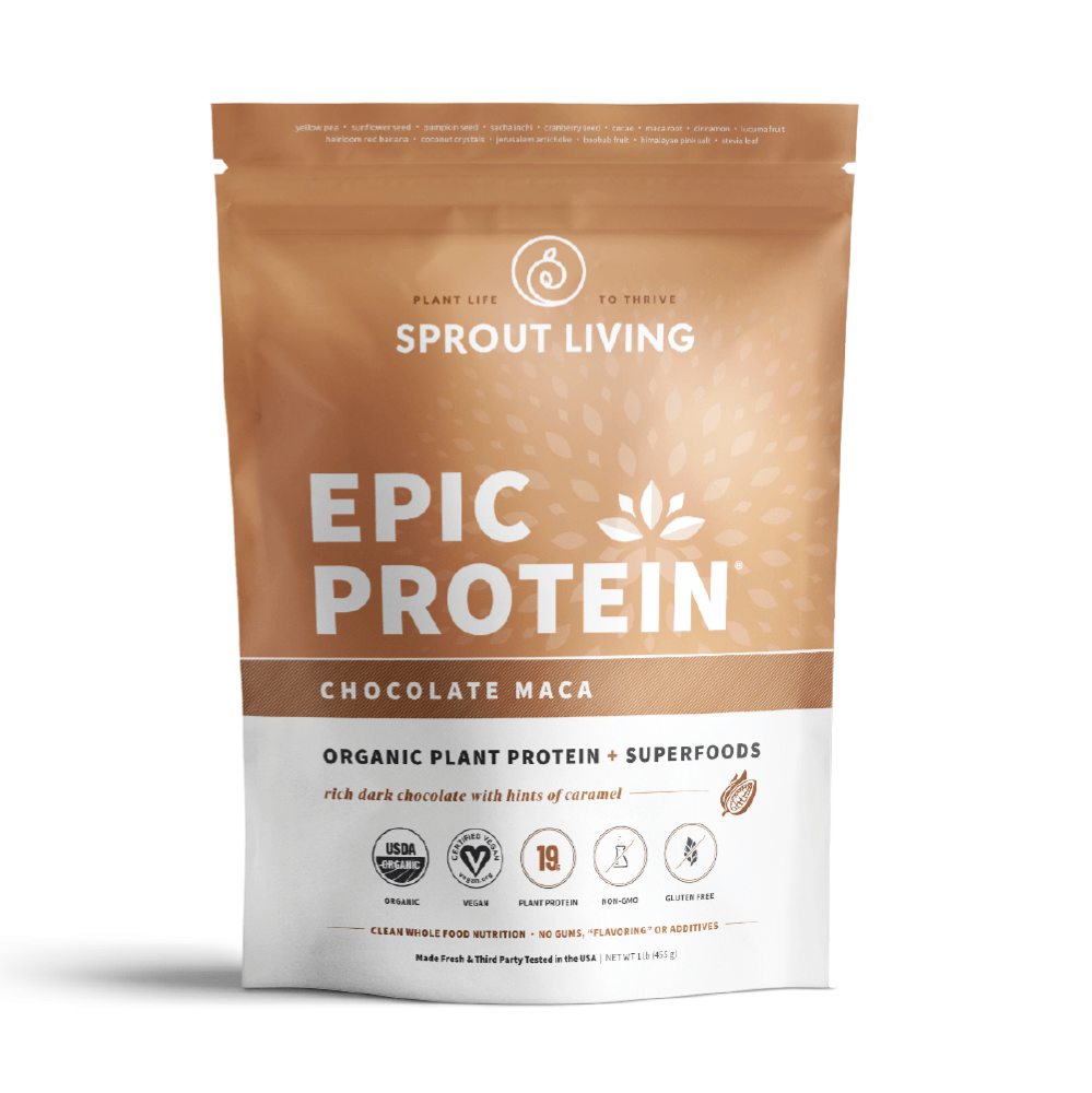 SPROUT LIVING — EPIC PROTEIN 1LB (Chocolate Maca)