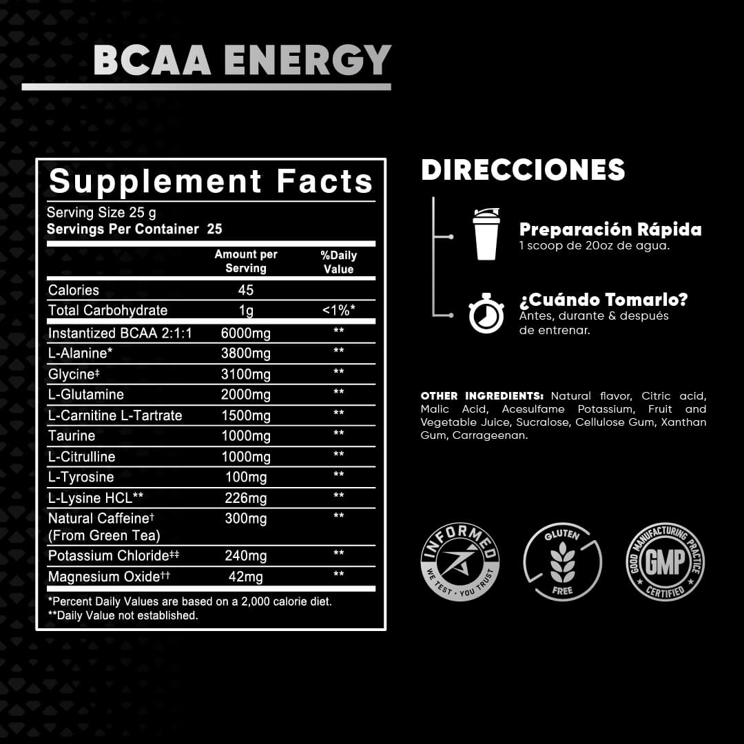 BCAA ENERGY POWDER 25 SERVINGS