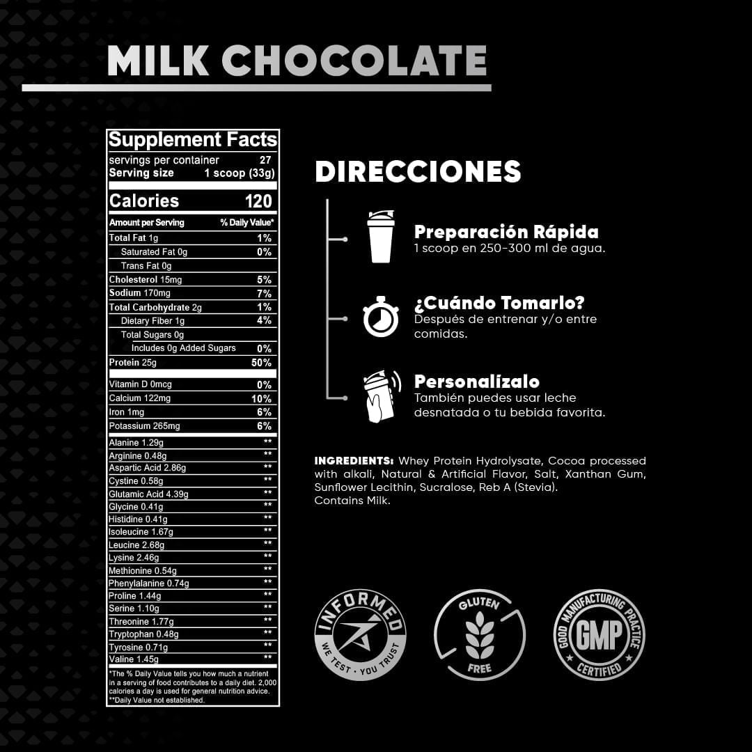 100% HYDROLYZED  MILK CHOCOLATE 2LB