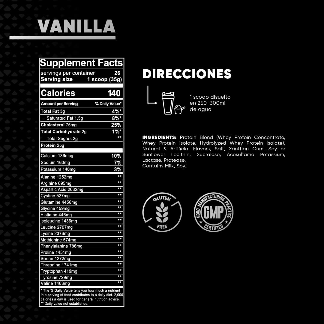 PREMIUM 100% WHEY PROTEIN VAINILLA 2LB