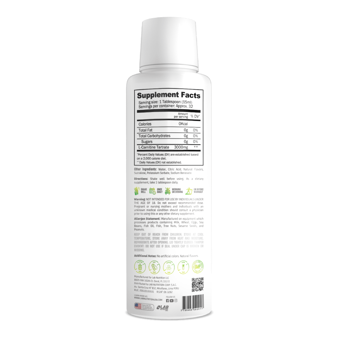 L-CARNITINE 3000 - LEMON LIME 473ML