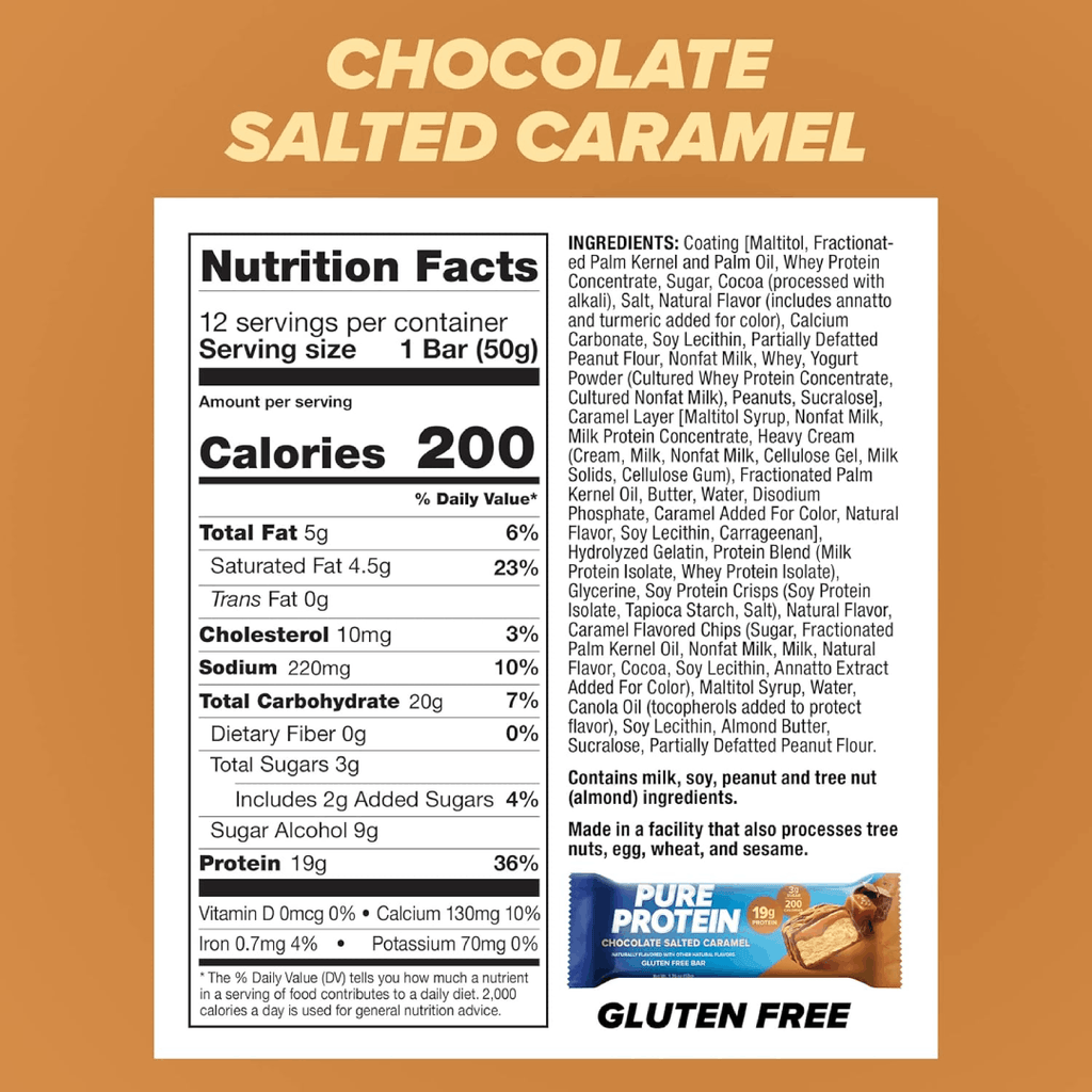 PURE PROTEIN BAR CHOCOLATE SALTED CARAMEL