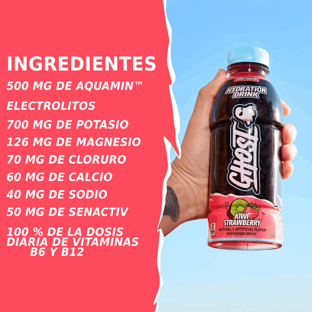 GHOST® HYDRATION KIWI STRAWBERRY 500ML