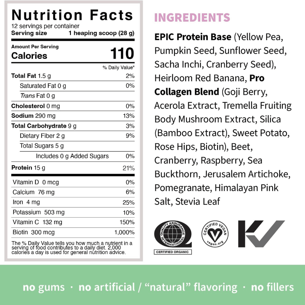 SPROUT LIVING — EPIC PROTEIN (Pro Collagen)