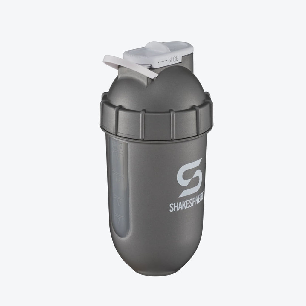 PROTEIN SHAKER 700ML VIEW GUN METAL