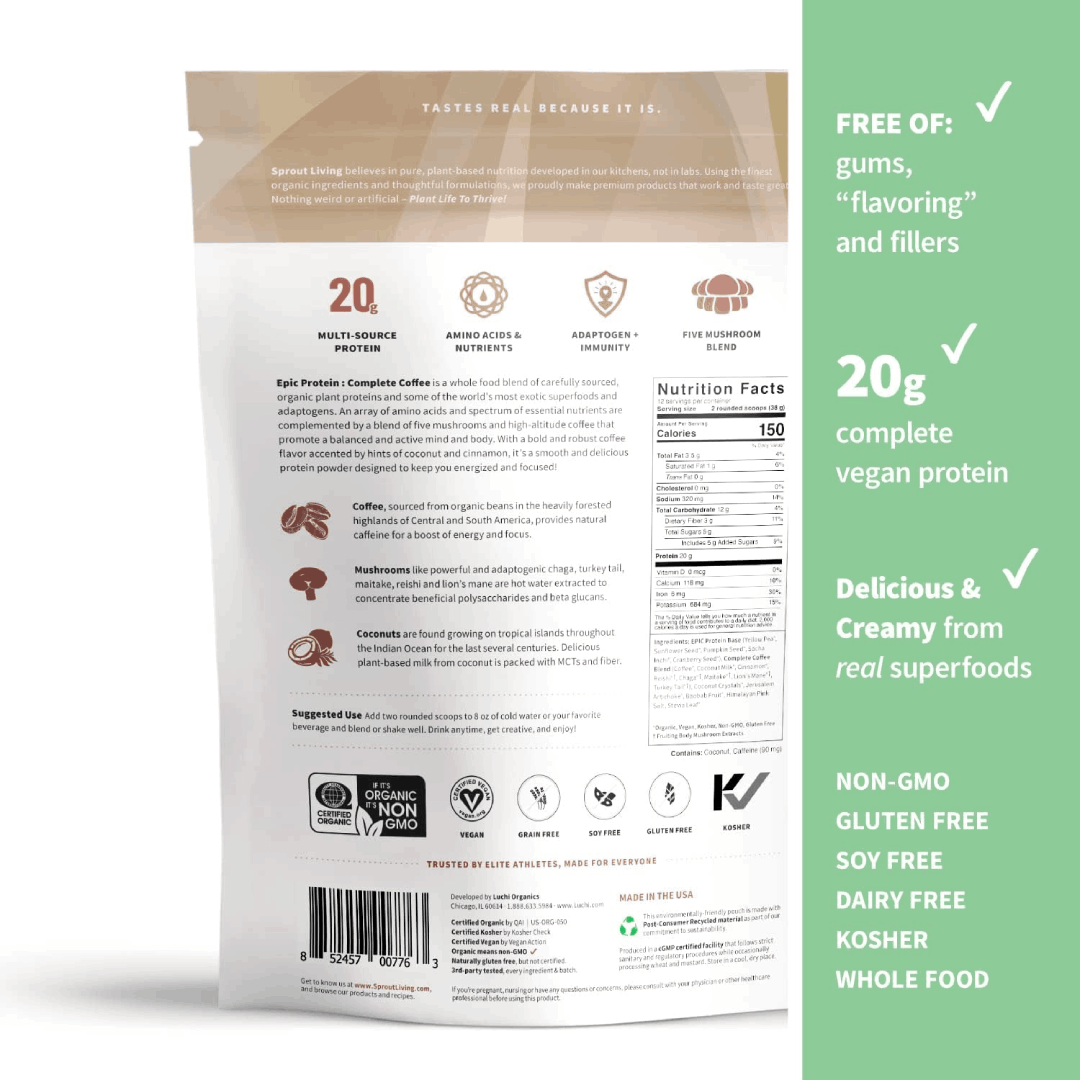 SPROUT LIVING — EPIC PROTEIN 1LB (Complete Coffe)