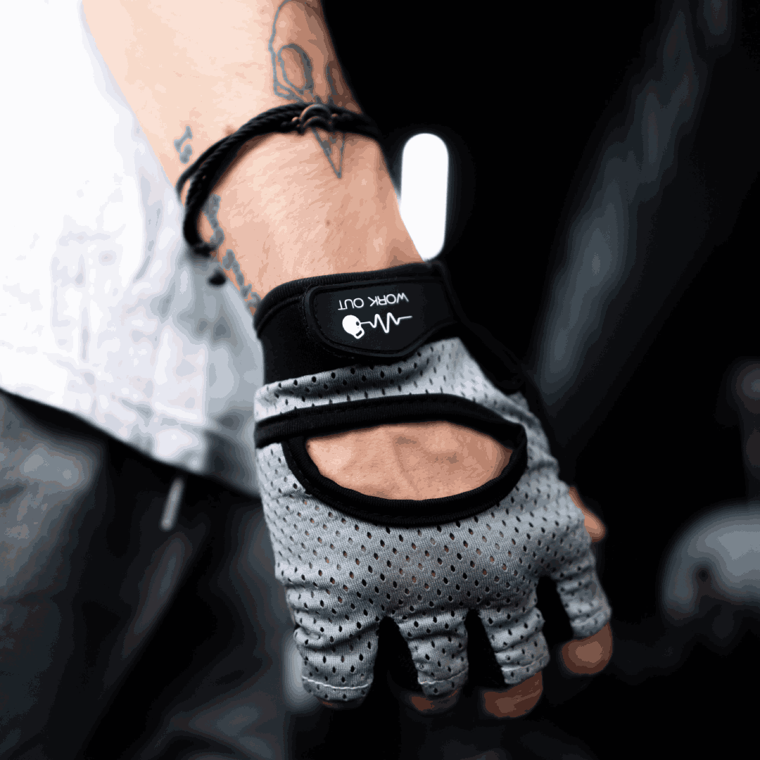 Guantes para entrenar gris talla S