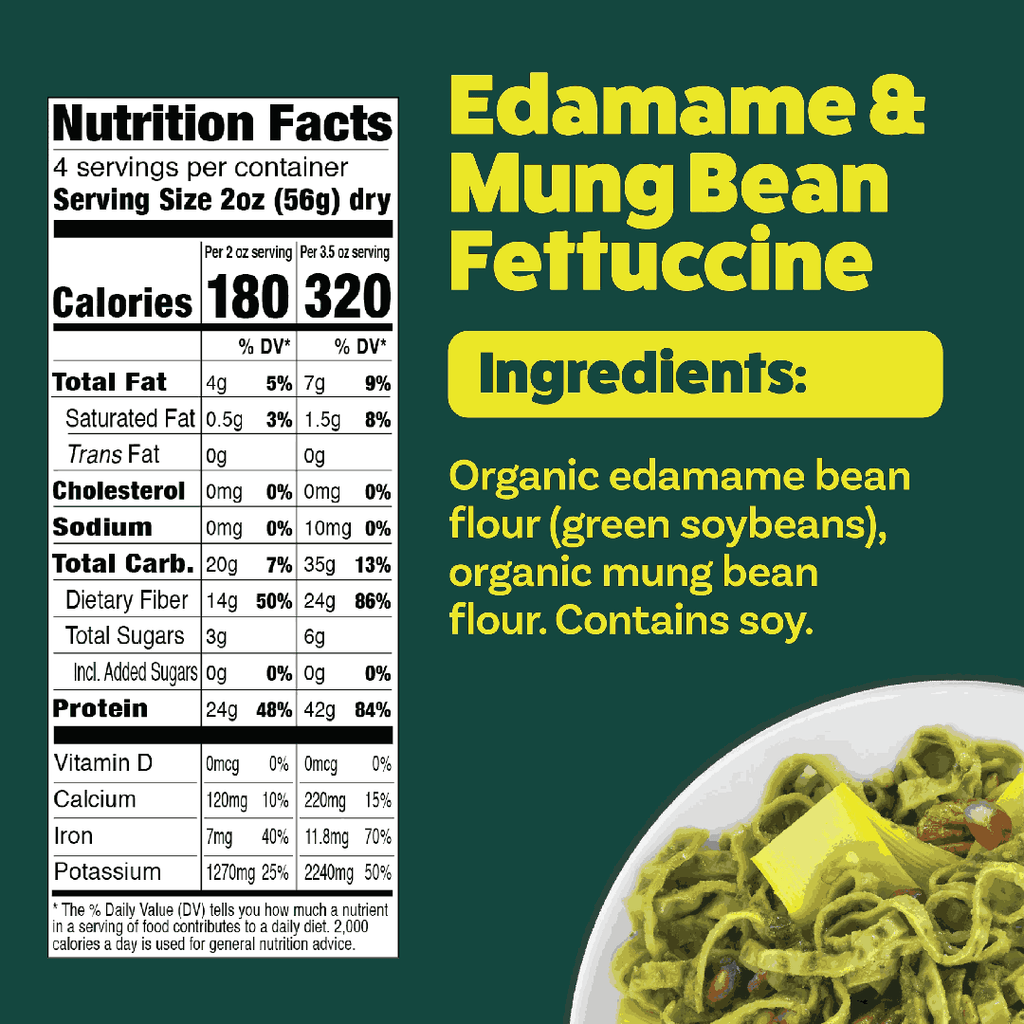 ORGANIC ADAMME & MUNG BEAN FETUCCINE