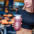 PROTEIN SHAKER BOTTLE 700ML VIEW ROSE GOLD