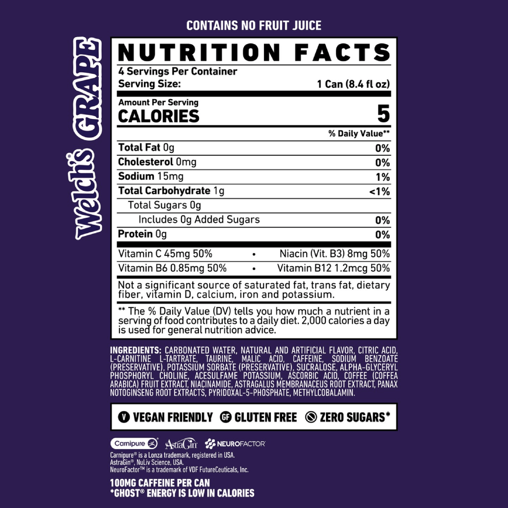 GHOST ENERGY DRINK - WELCH'S® GRAPE