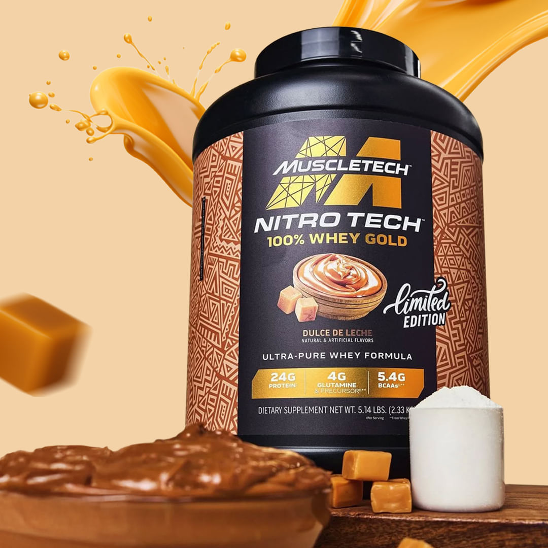 NITRO TECH 100% WHEY GOLD DULCE DE LECHE 5.14LB (2.33KG)
