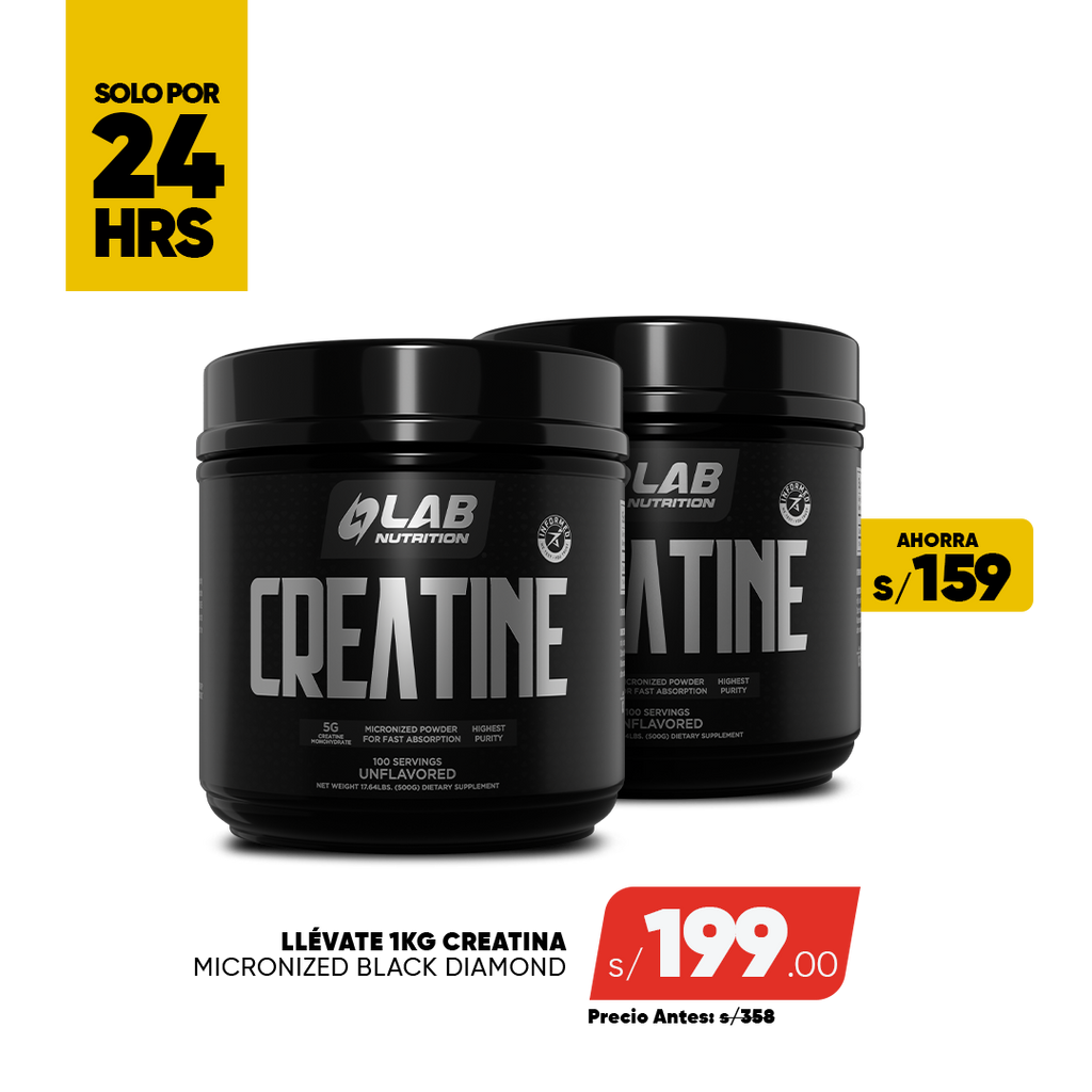 PACK 2 CREATINE BLACK DIAMOND 500G