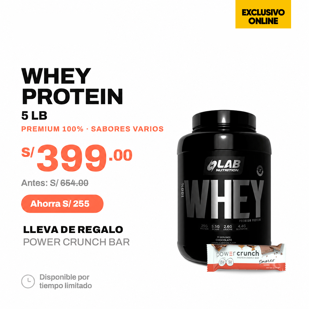 PACK PREMIUM WHEY 5LB + POWER CRUNCH