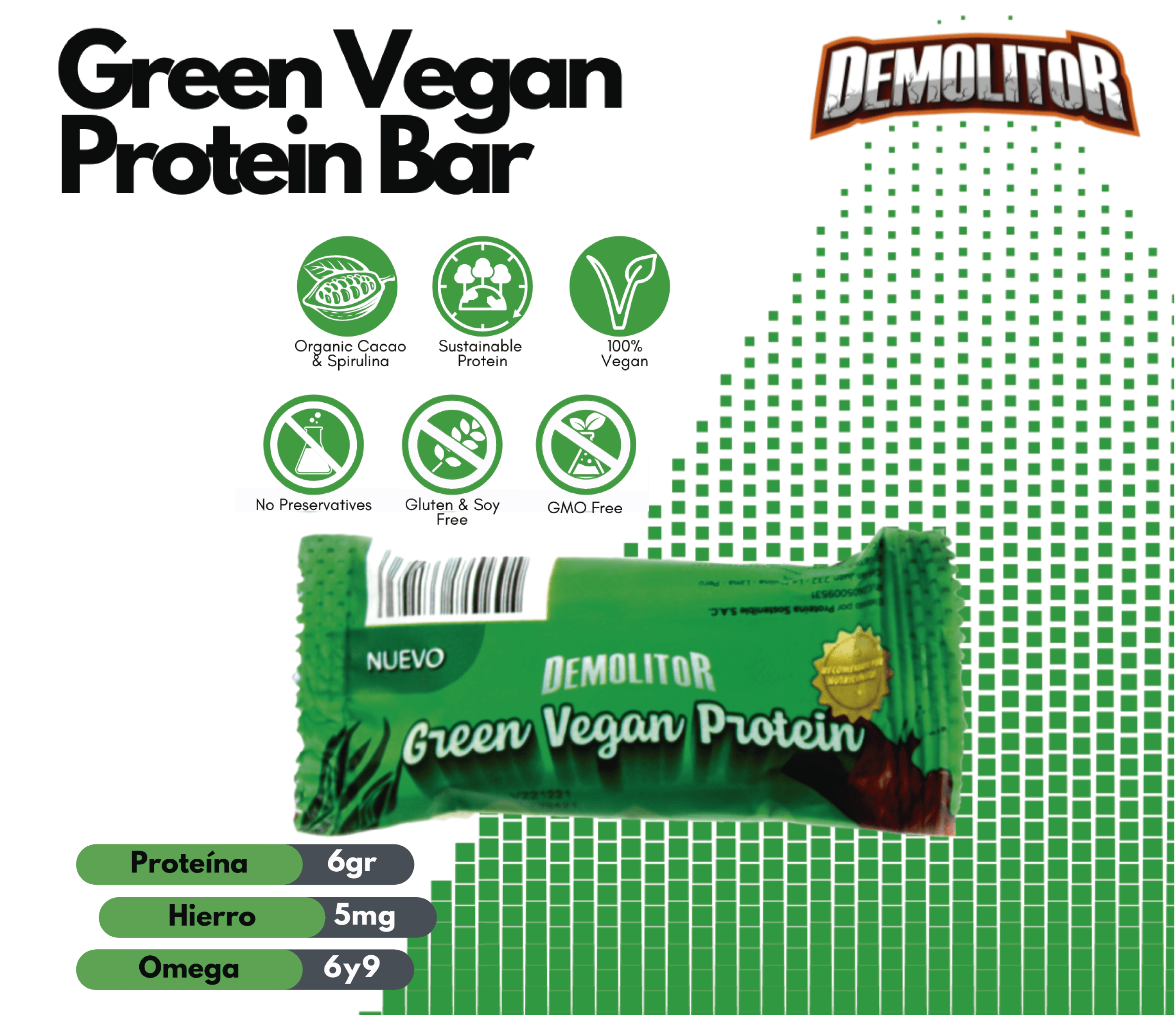 Demolitor Green Vegan Protein 26gr