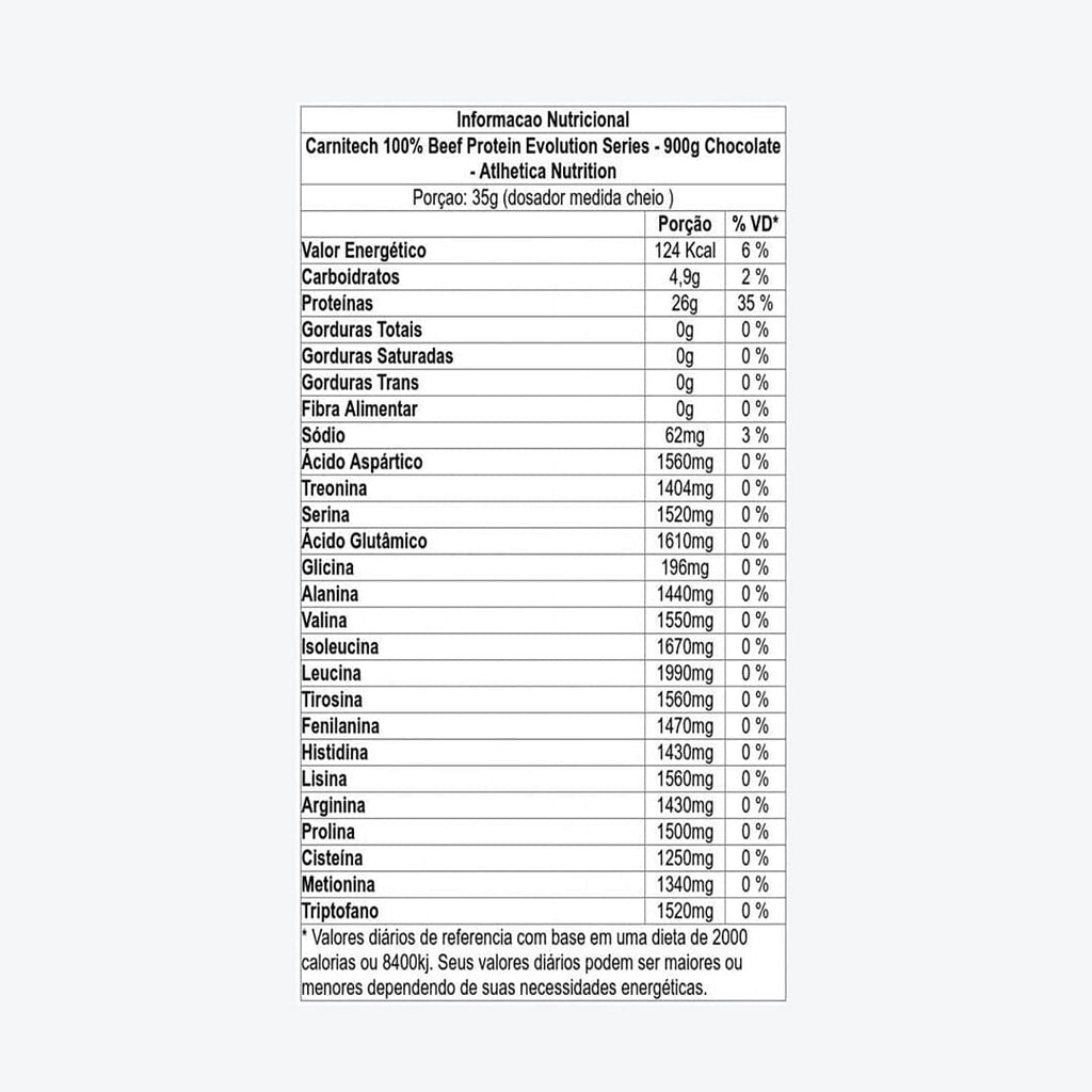 CARNITECH  100% BEEF PROTEIN CHOCOLATE 900GR
