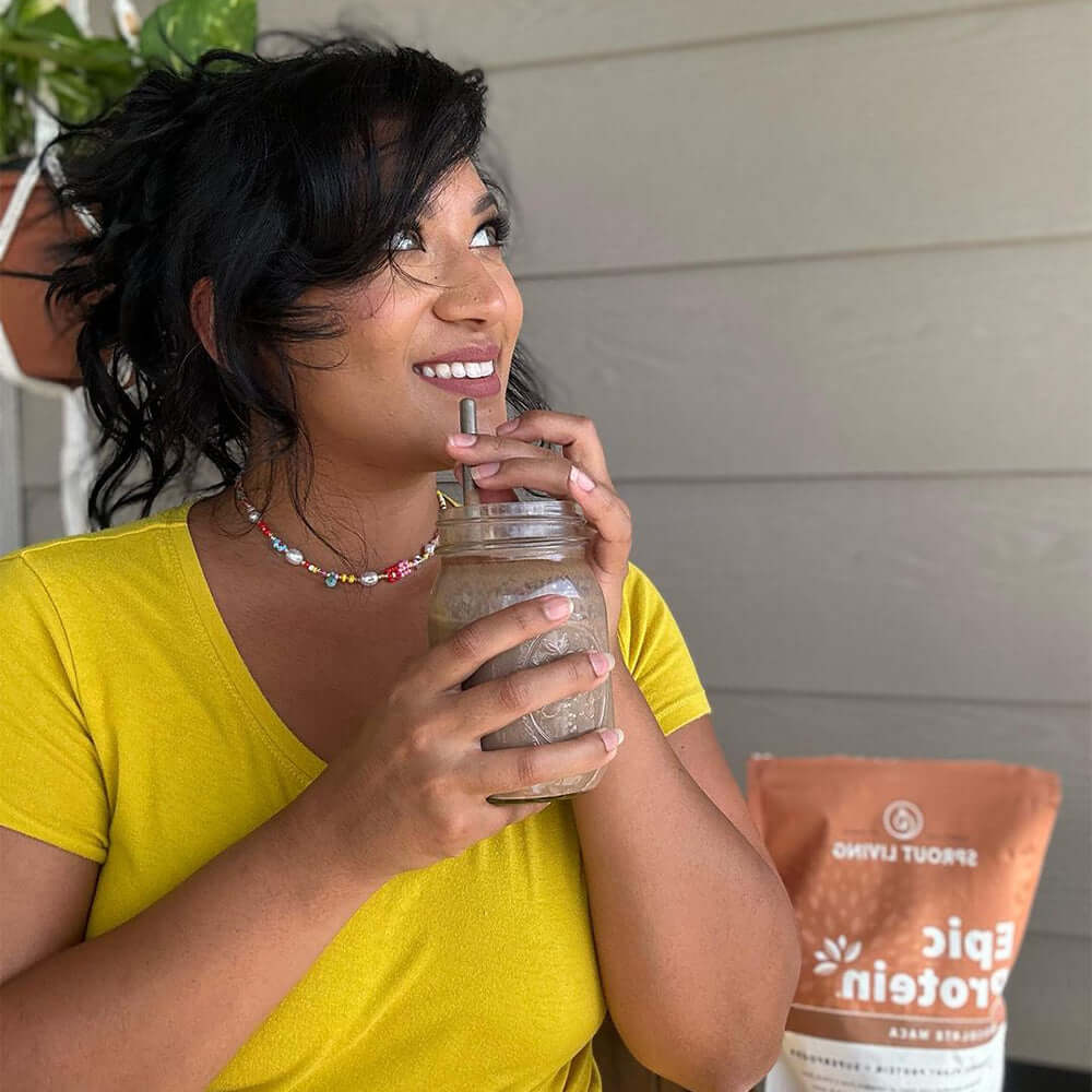 SPROUT LIVING — EPIC PROTEIN 1LB (Chocolate Maca)