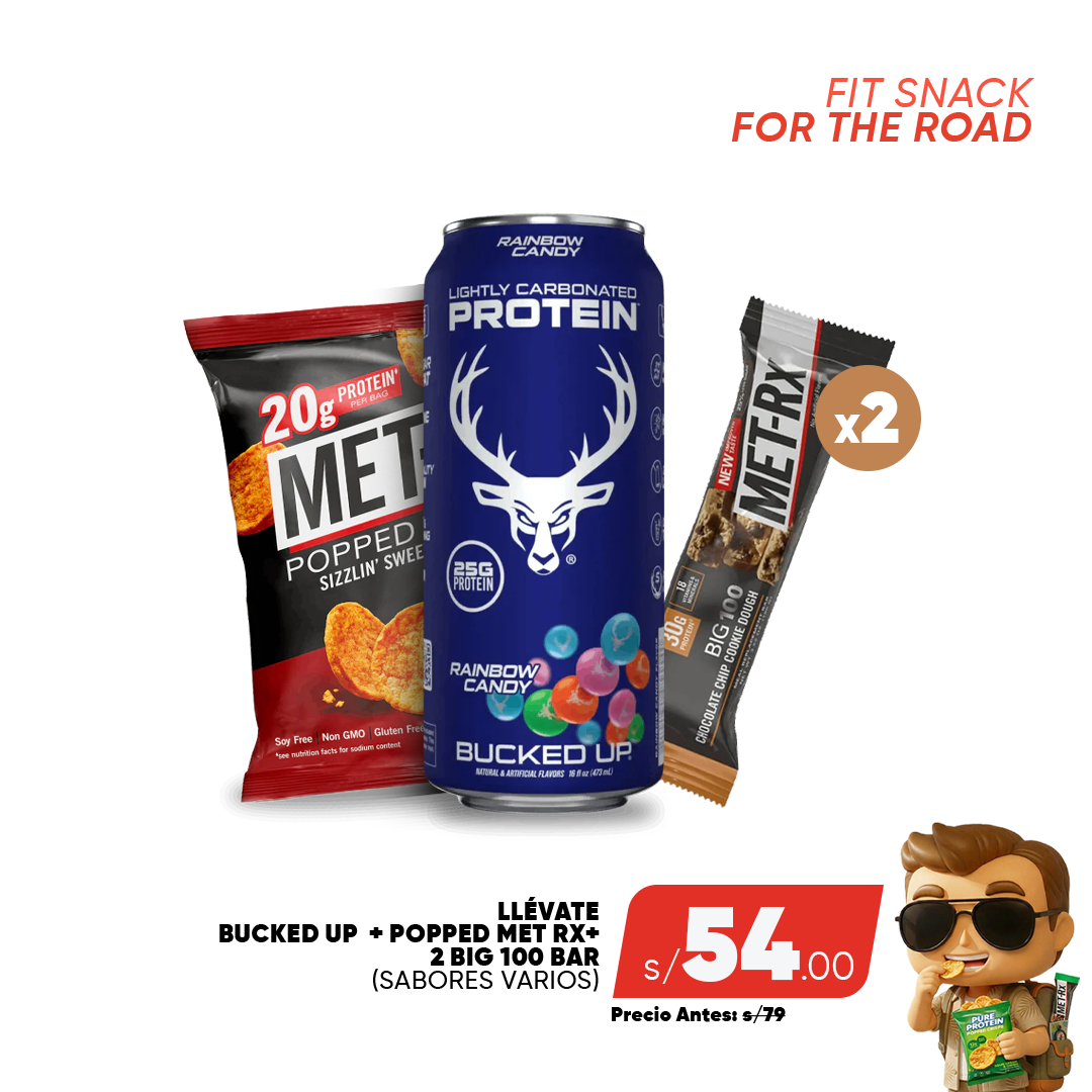 PACK VIAJERO - 2 BIG 100 + POPPED MET RX + BUCKED UP