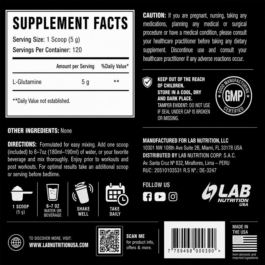 L-GLUTAMINE POWDER 600GR LIMITED EDITION