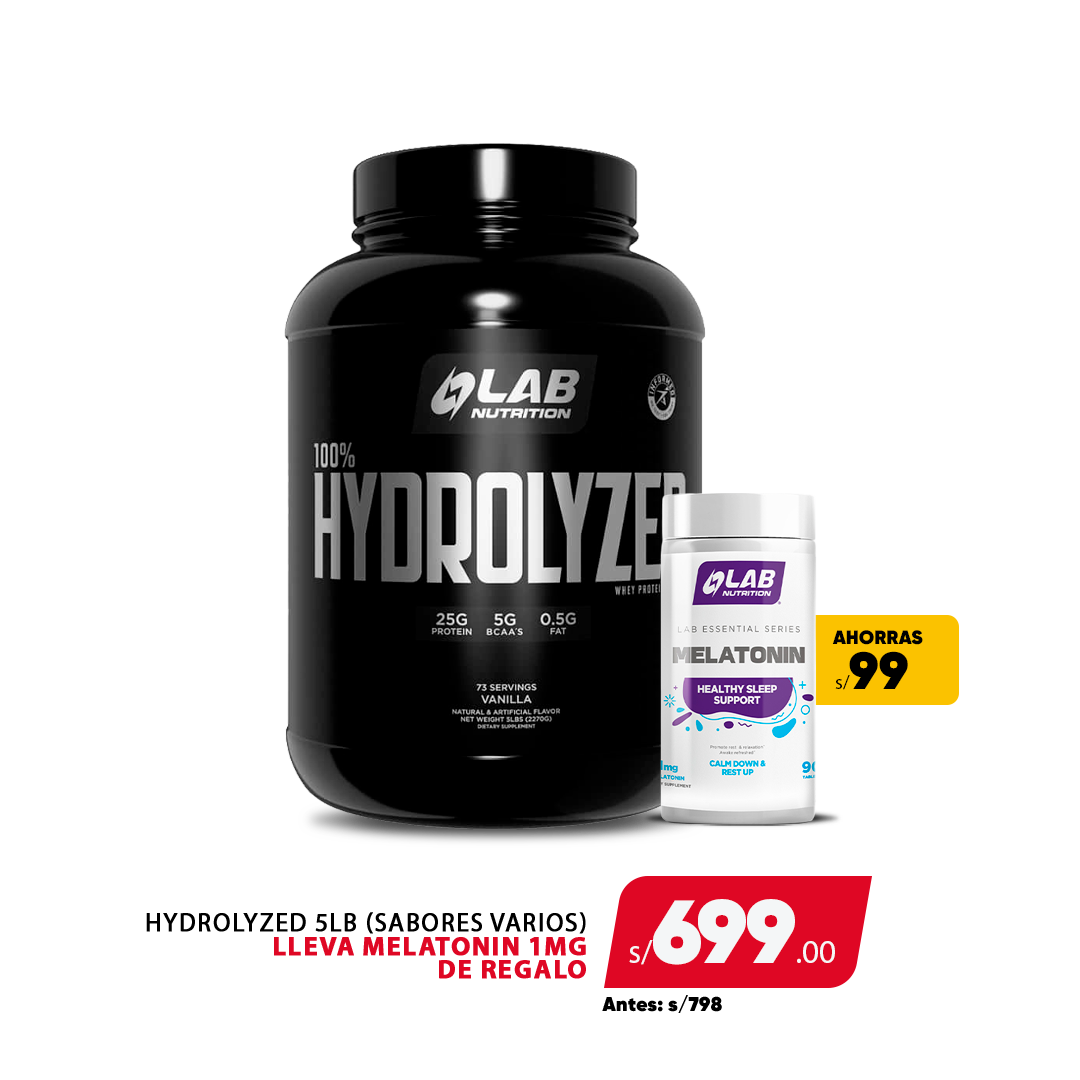 PACK HYDROLYZED 5LB + MELATONIN 1MG
