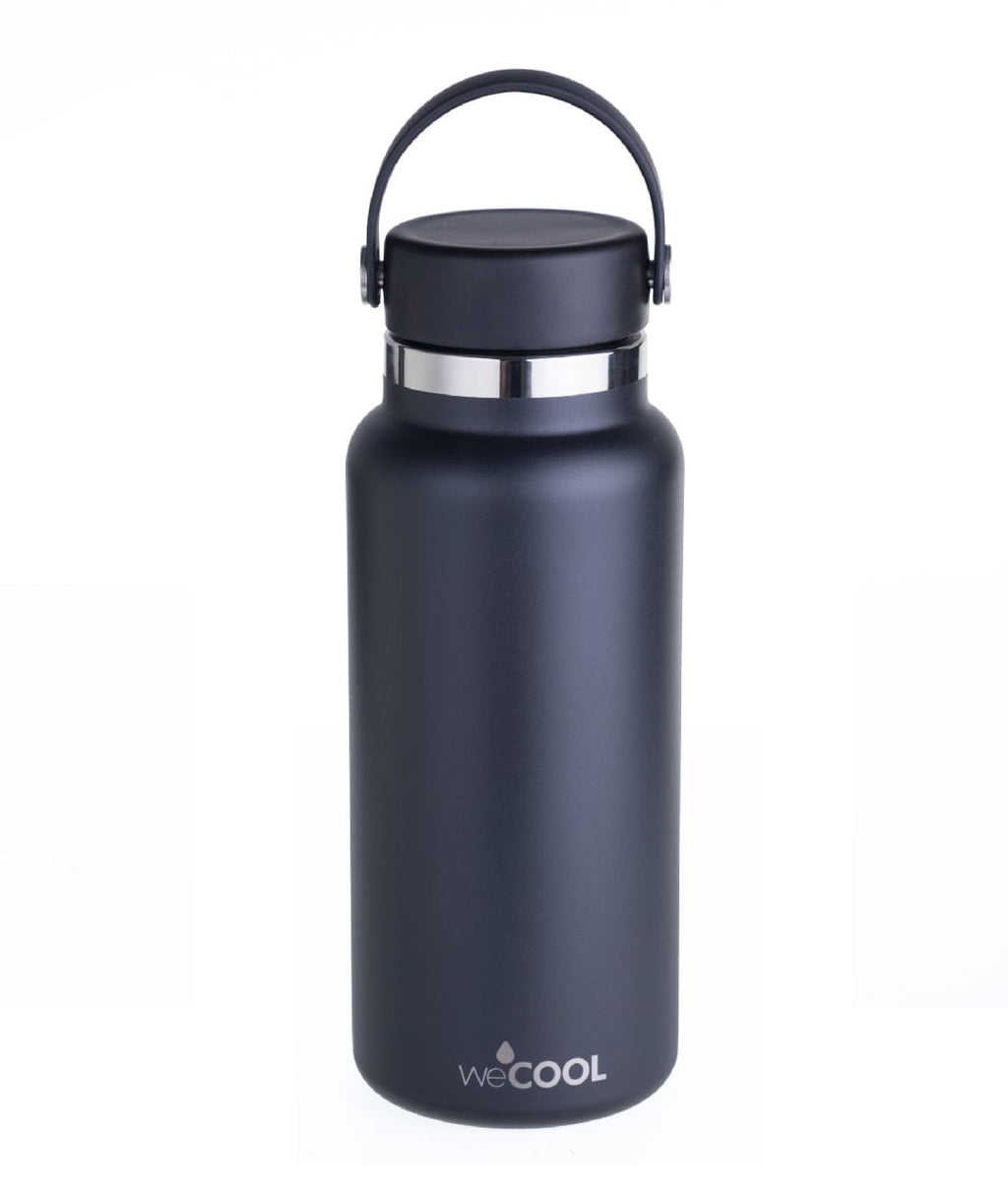 BOTELLA DE ACERO INOXIDABLE NEGRA 1000 ML