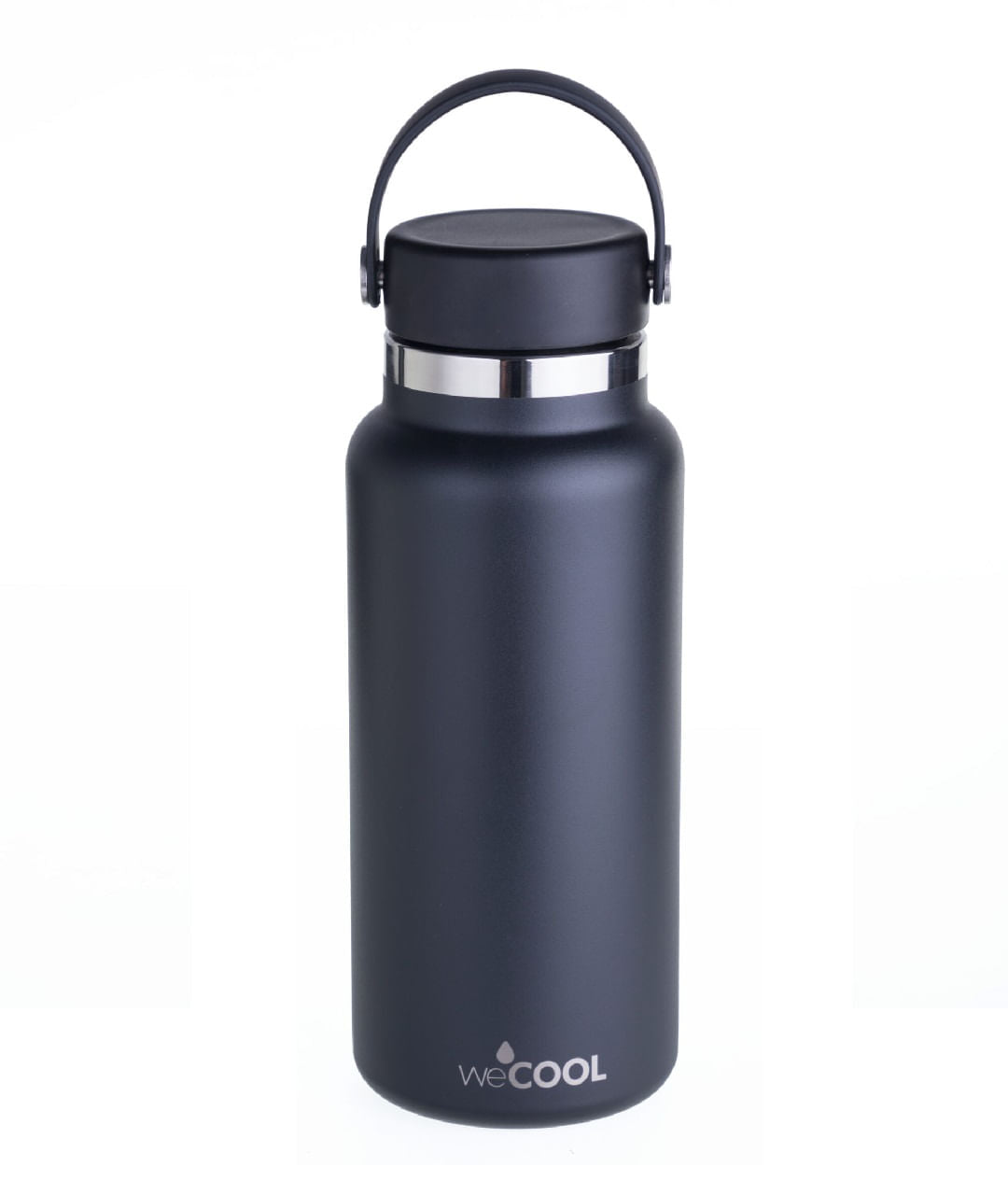 BOTELLA DE ACERO INOXIDABLE NEGRA 1000 ML