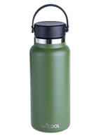 BOTELLA DE ACERO INOXIDABLE VERDE 1000 ML