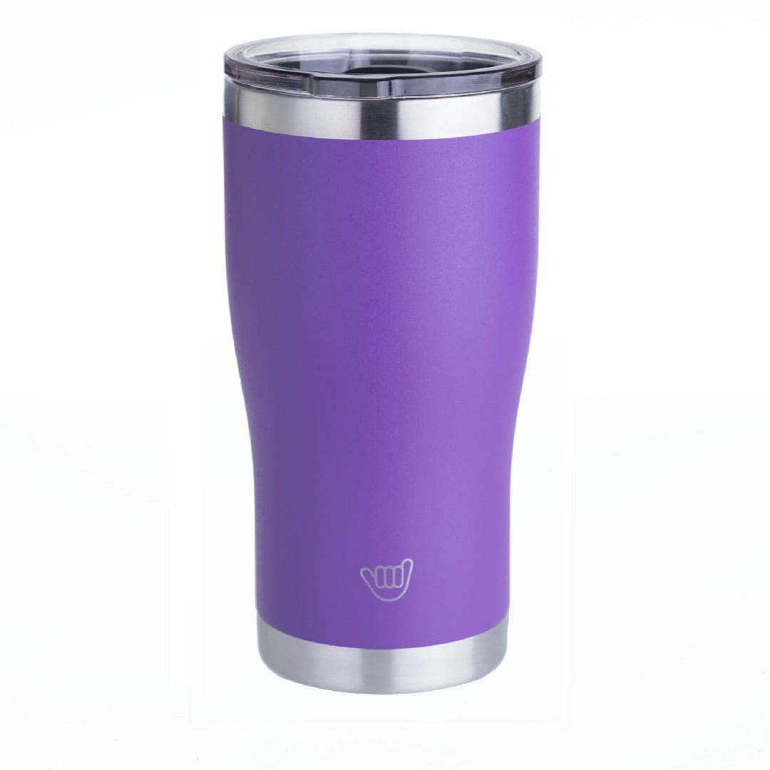 VASO DE ACERO INOXIDABLE MORADO 590 ML